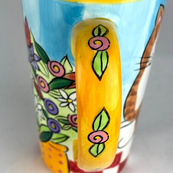 Vibrant Catzilla Tall Cat Mug by Candace Reiter Designs - Picture 7 of 8